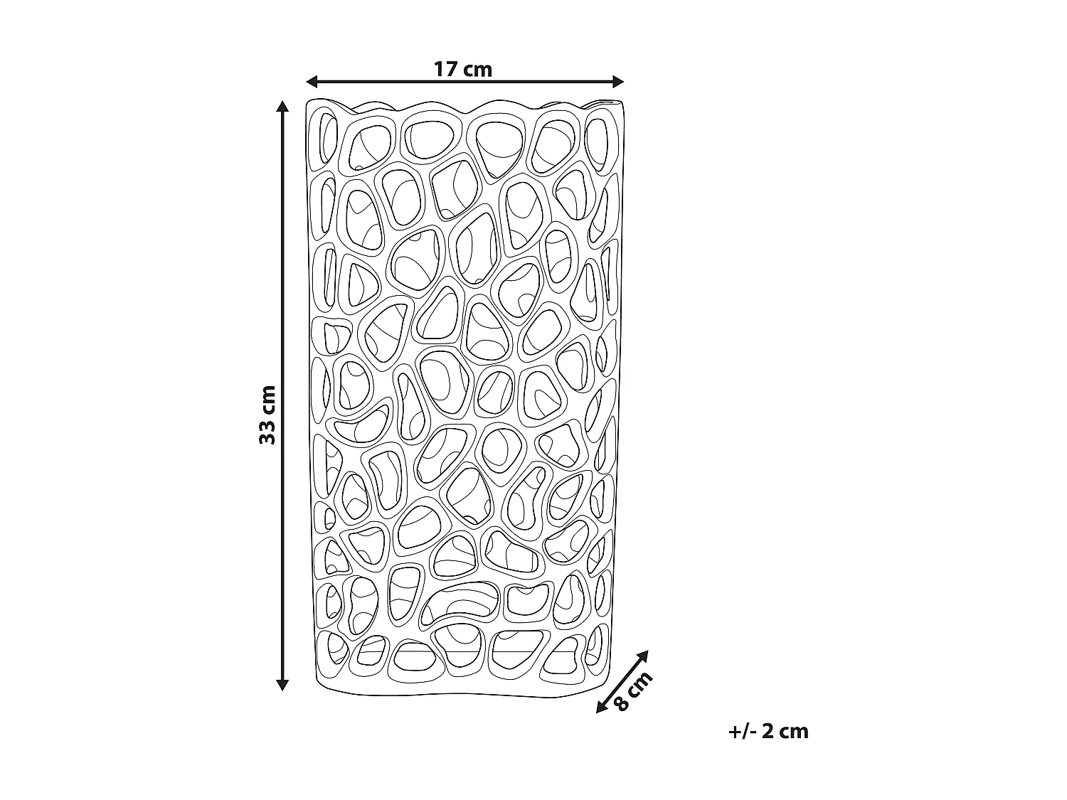 Jarro decorativo SANCHI Metal 33 cm Dourado