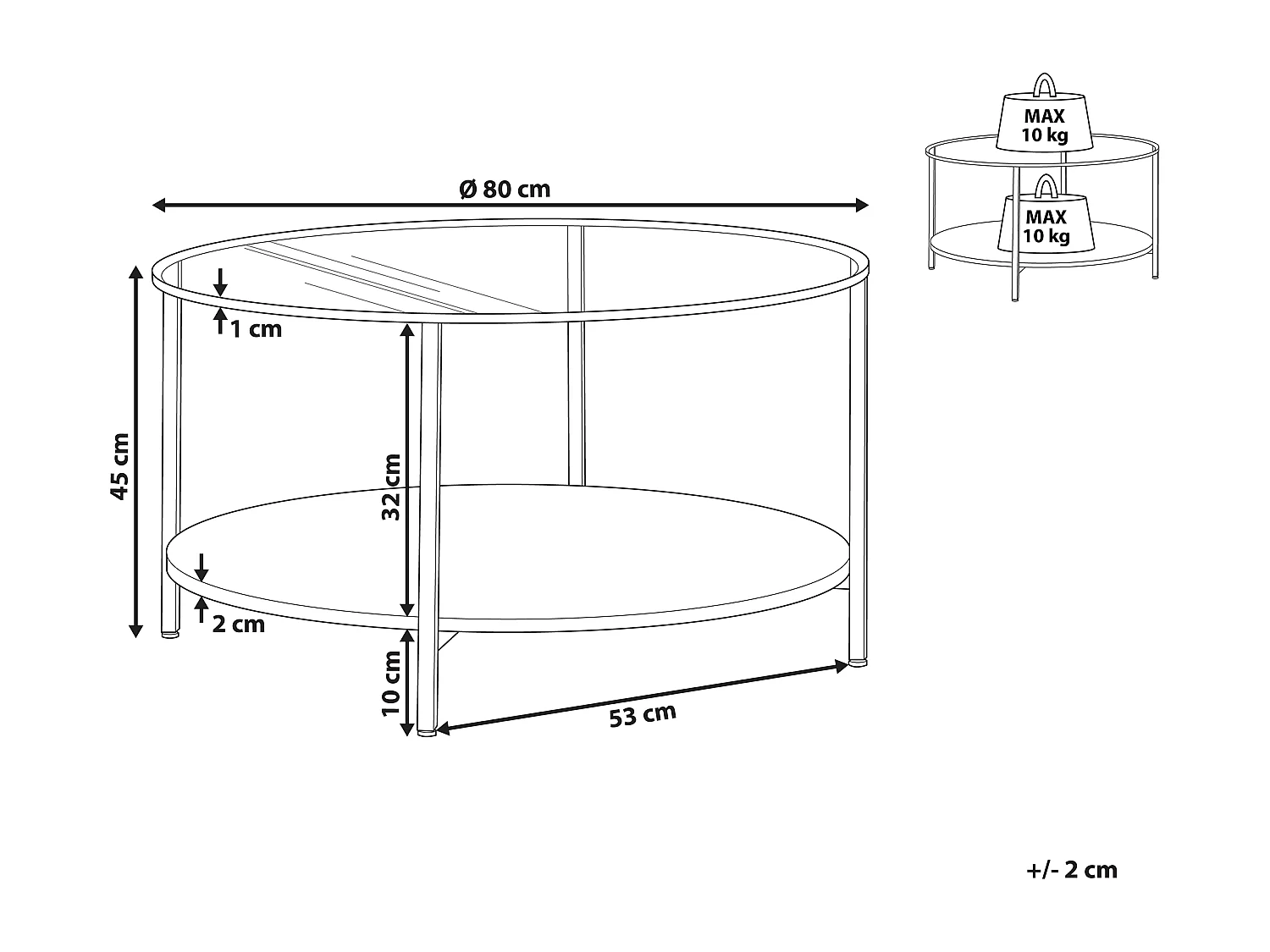 Salontafel LIBBY Goud