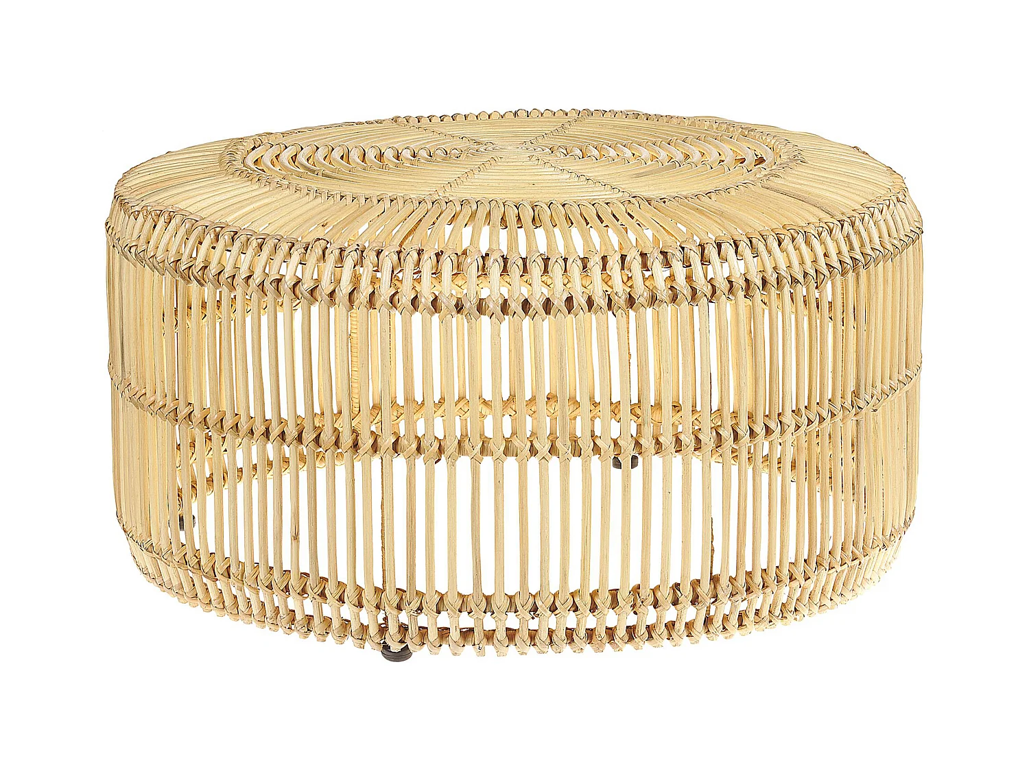 Table basse LIMNI Rotin Marron clair
