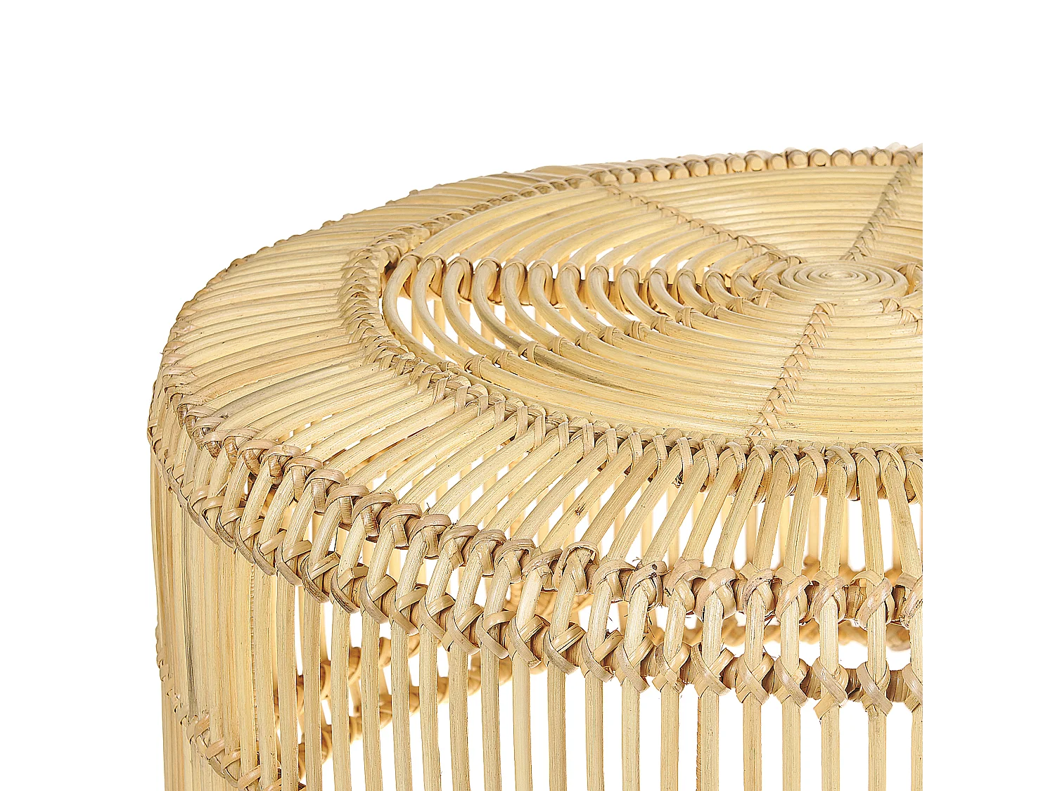 Mesa de centro LIMNI Ratán Marrón claro