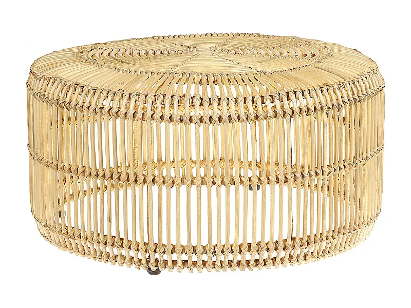 Couchtisch LIMNI Rattan Hellbraun