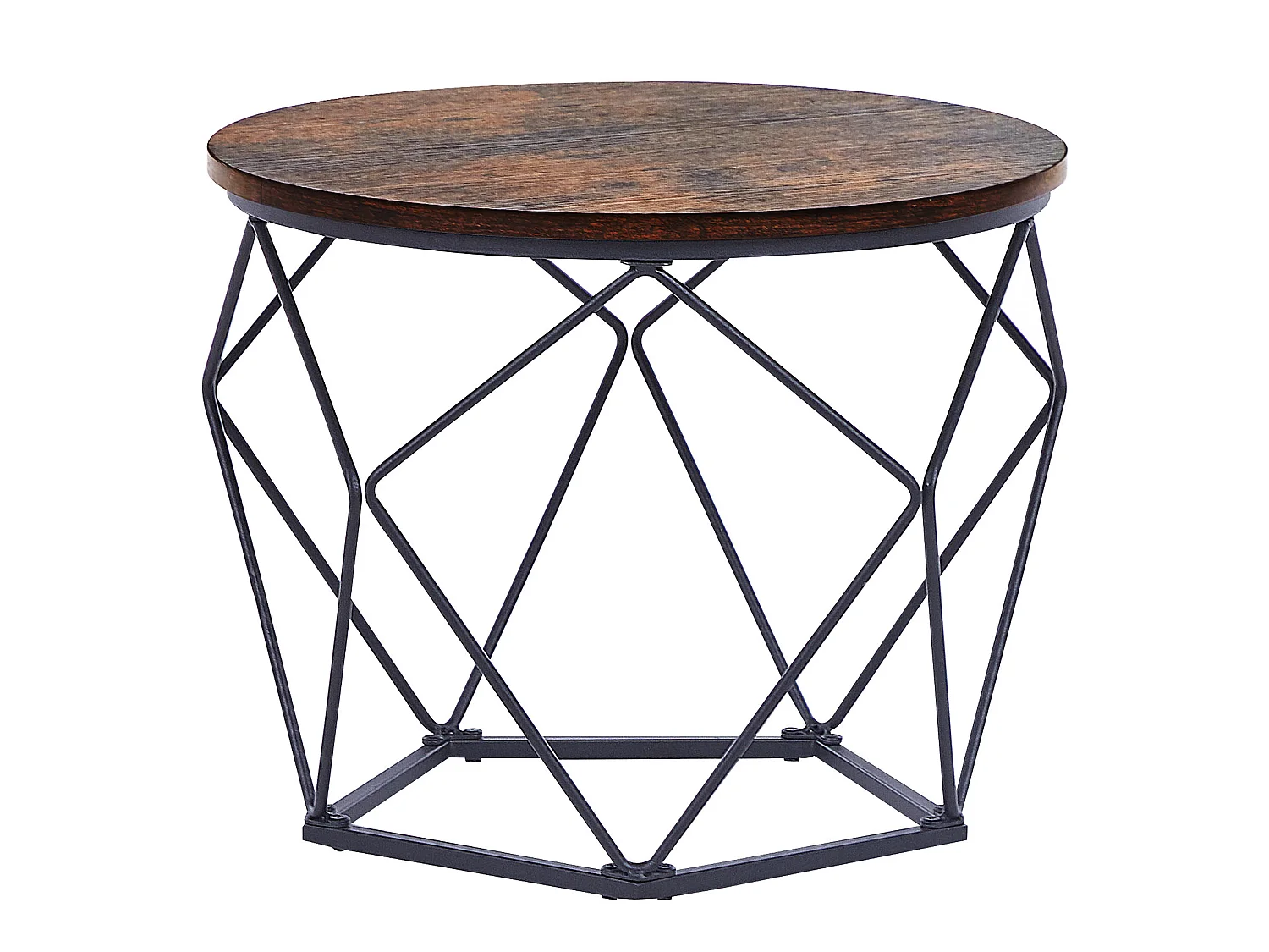 Set van 2 salontafels BRUNI Bruin/zwart