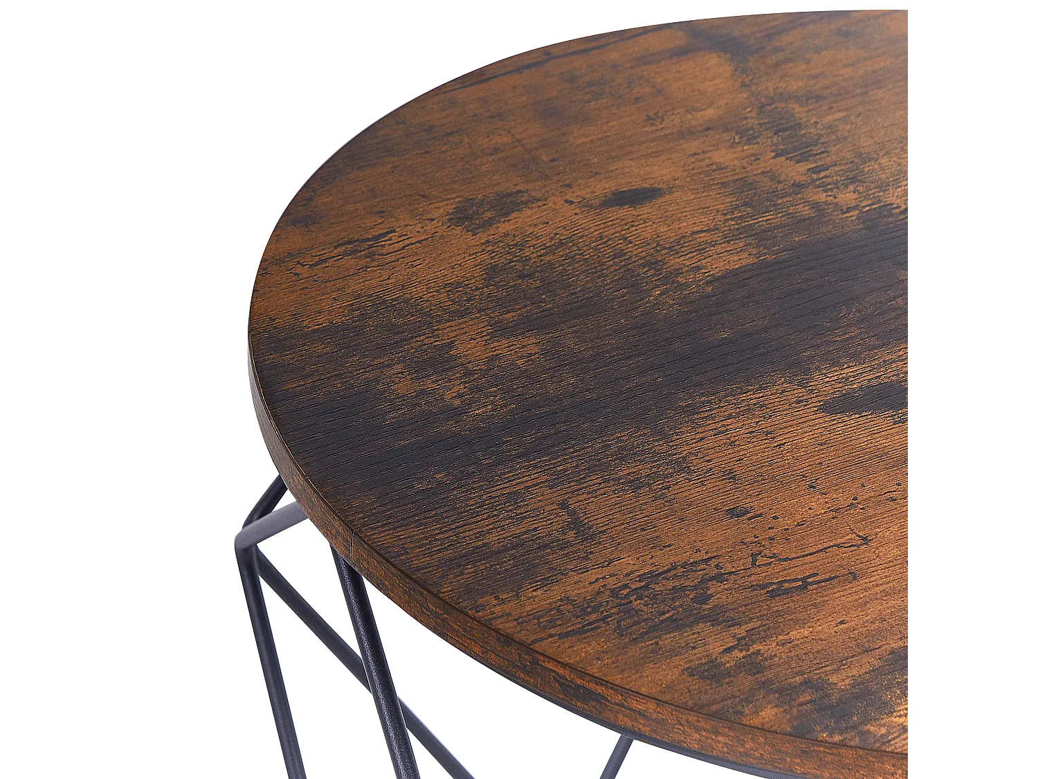 Set van 2 salontafels BRUNI Bruin/zwart