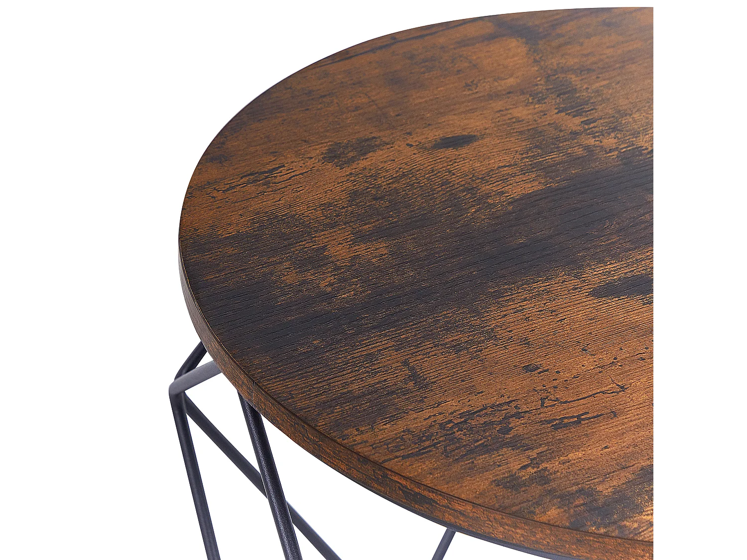 Set di 2 tavolini da caffè BRUNI Marrone/ Nero