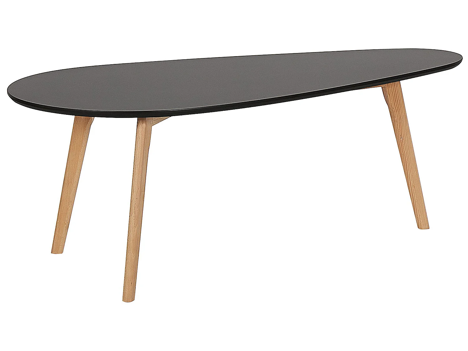 Lot de 2 tables basses noir et bois clair FLY III