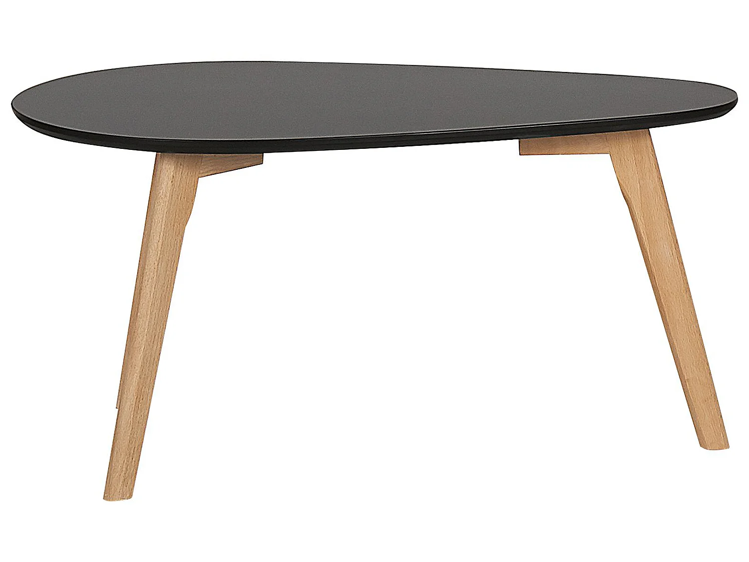 Lot de 2 tables basses noir et bois clair FLY III