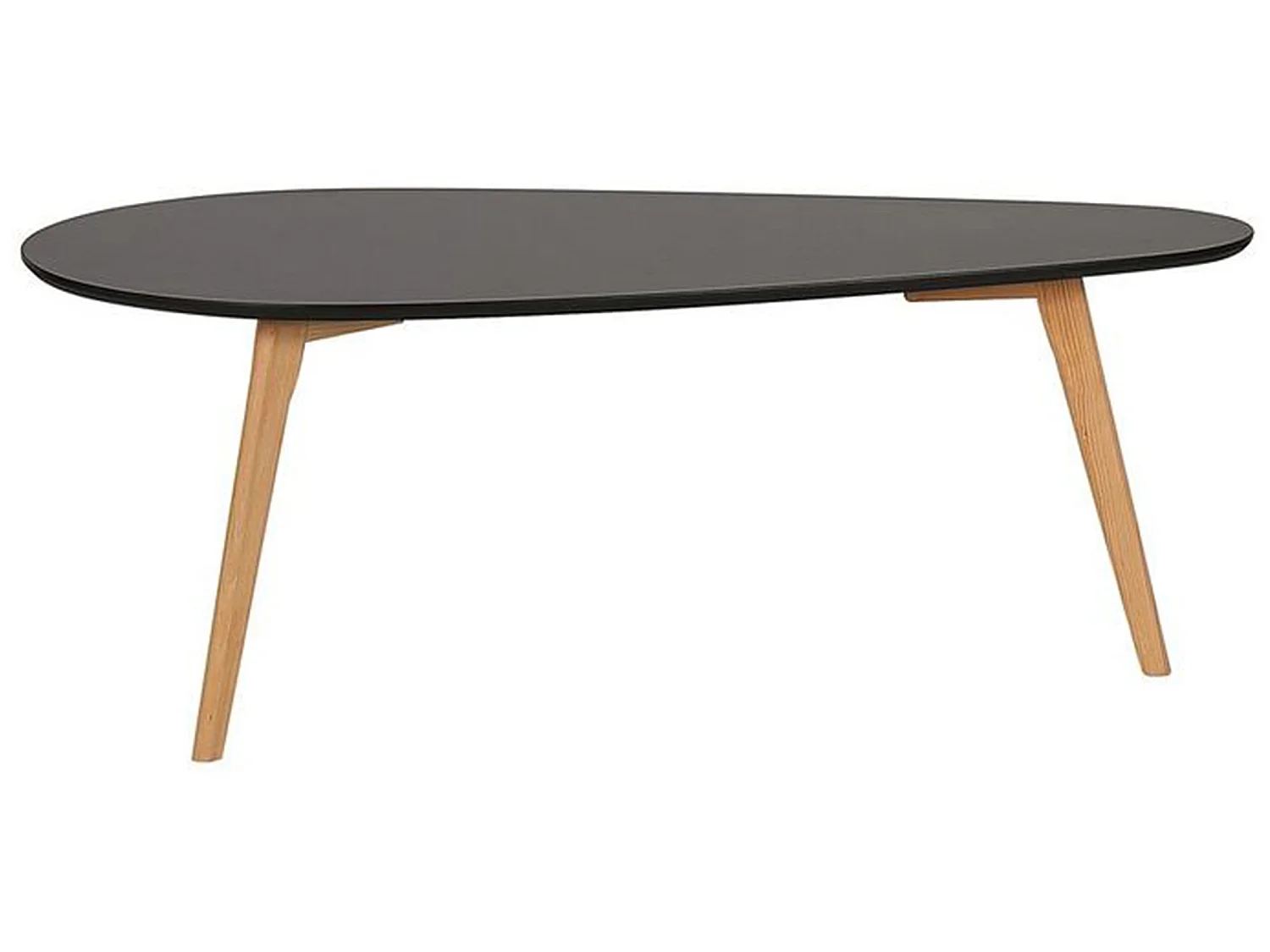 Lot de 2 tables basses noir et bois clair FLY III