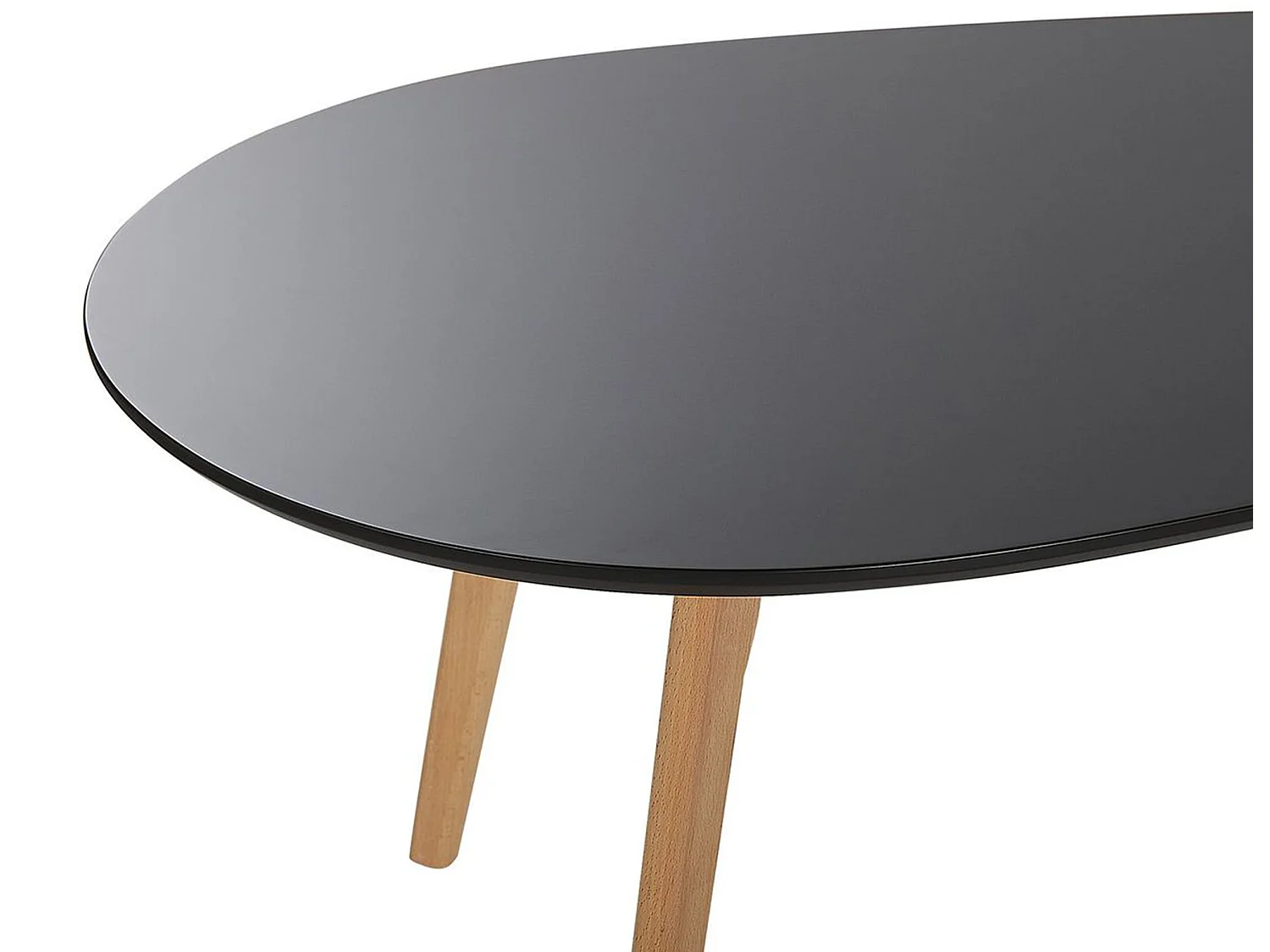 Lot de 2 tables basses noir et bois clair FLY III