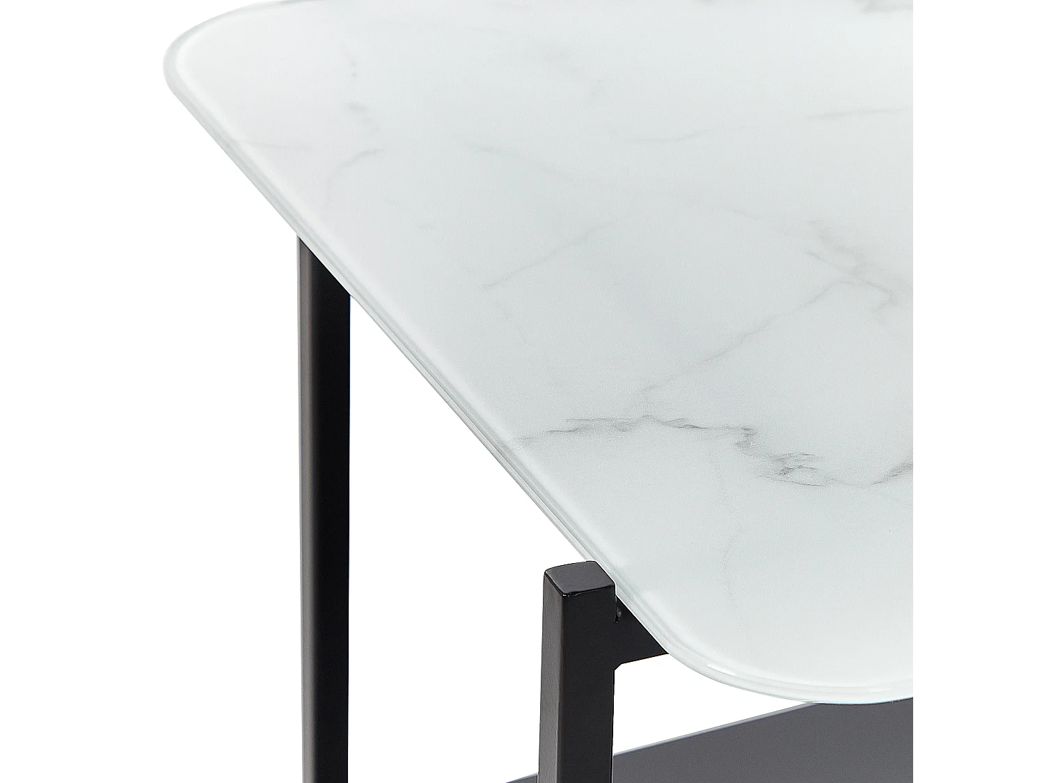 Salontafel GLOSTER Veiligheidsglas Wit marmer