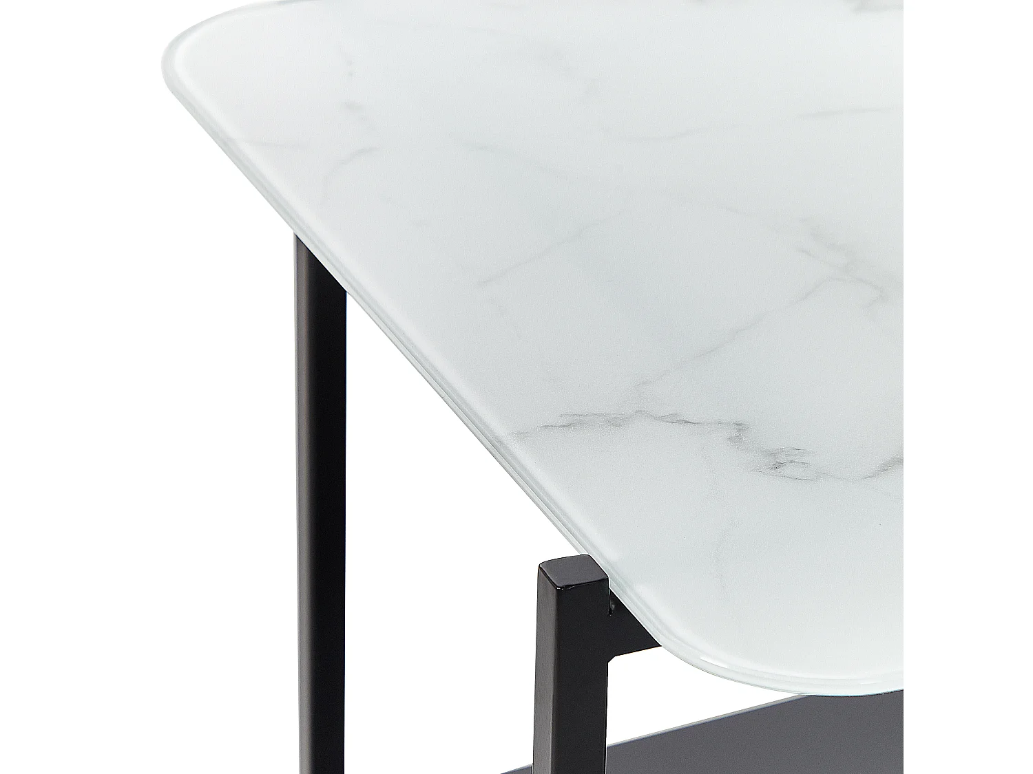 Salontafel GLOSTER Veiligheidsglas Wit marmer