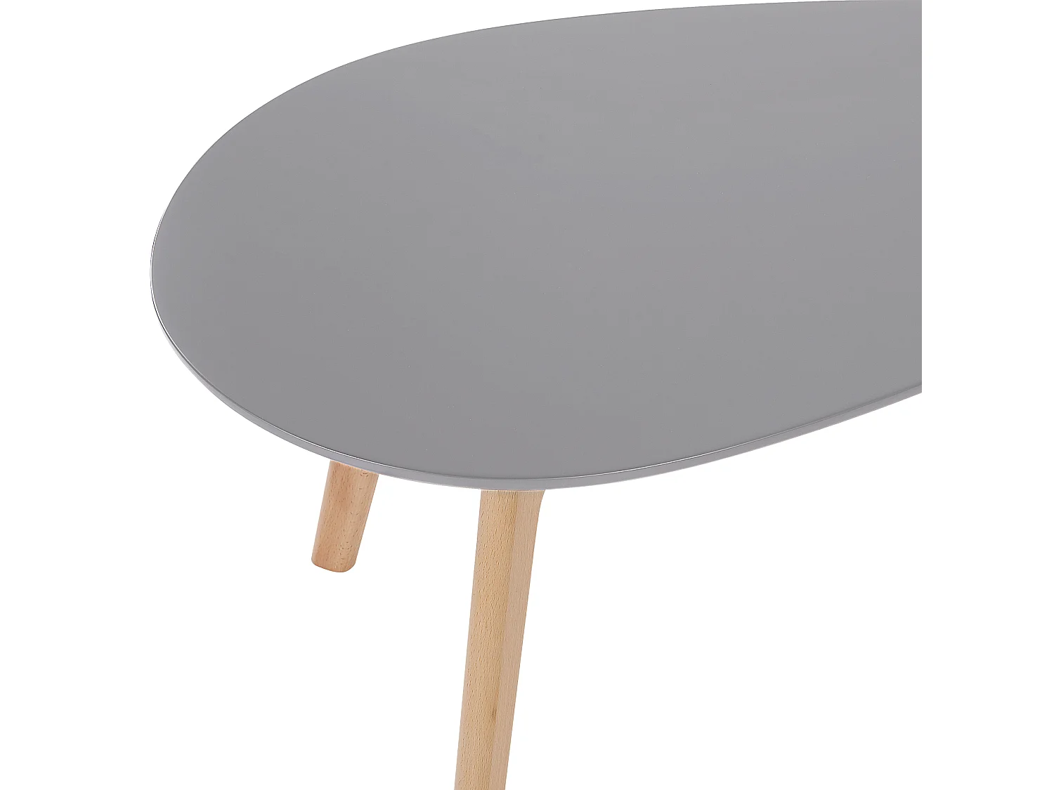 Lot de 2 tables basses grises et bois clair FLY III