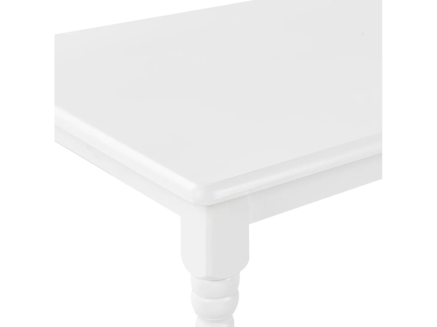 Couchtisch weiß rechteckig 60x120 cm gedrechselte Holzbeine Landhaus Stil Kokomo