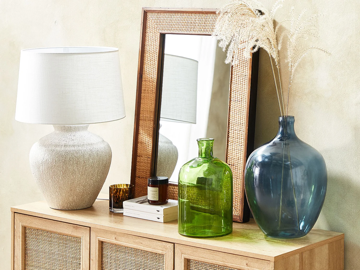 Decovaas PULAO Glas 31 cm Groen