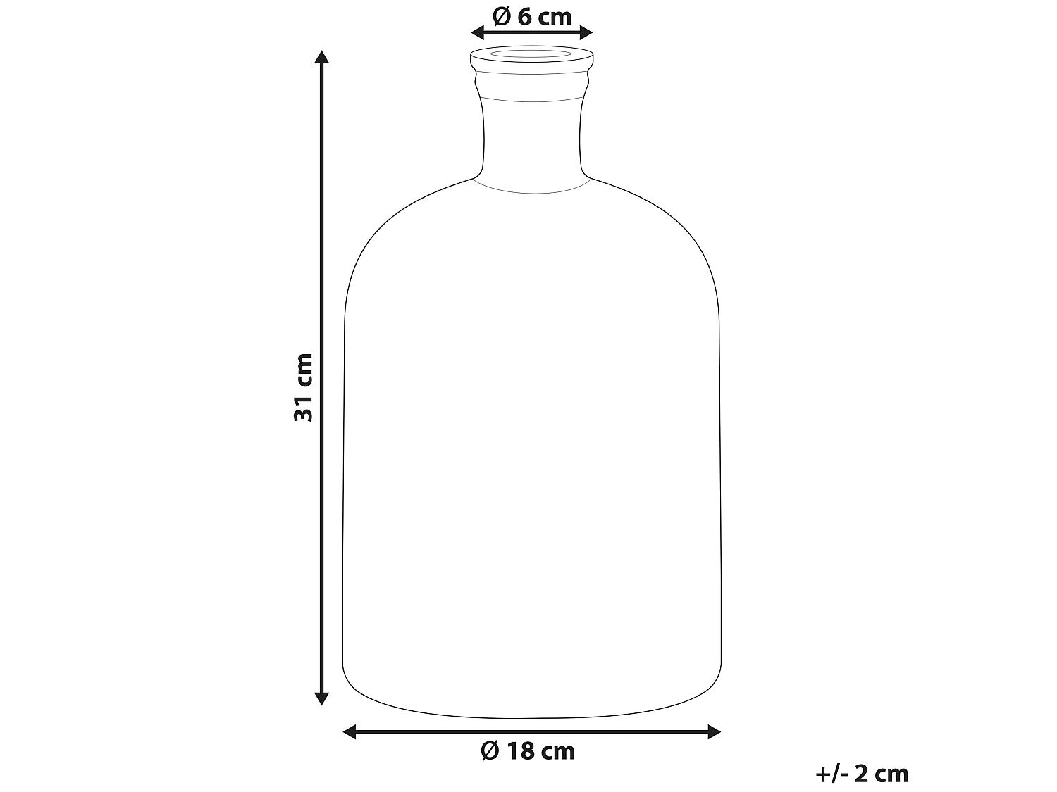 Vase décoratif PULAO Verre 31 cm Vert