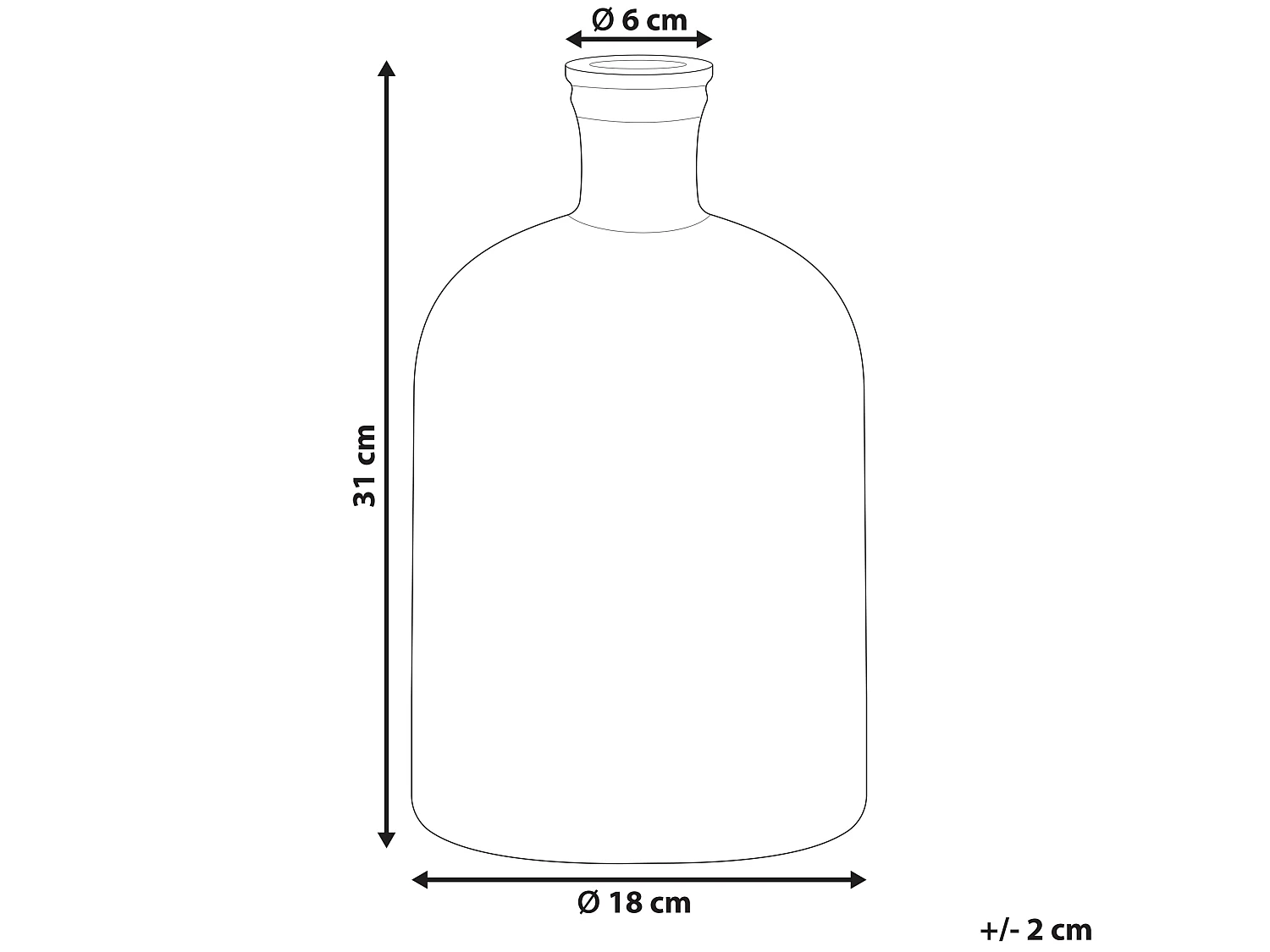 Jarro decorativo PULAO Vidro 31 cm Verde