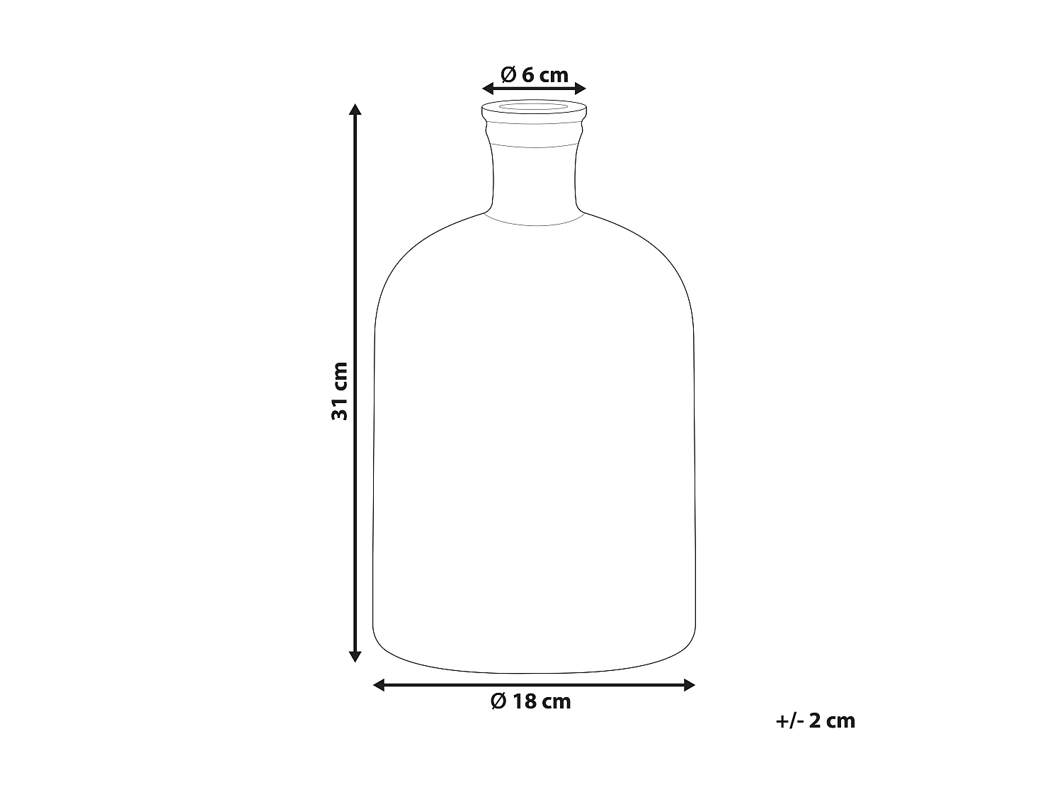 Vase décoratif PULAO Verre 31 cm Vert