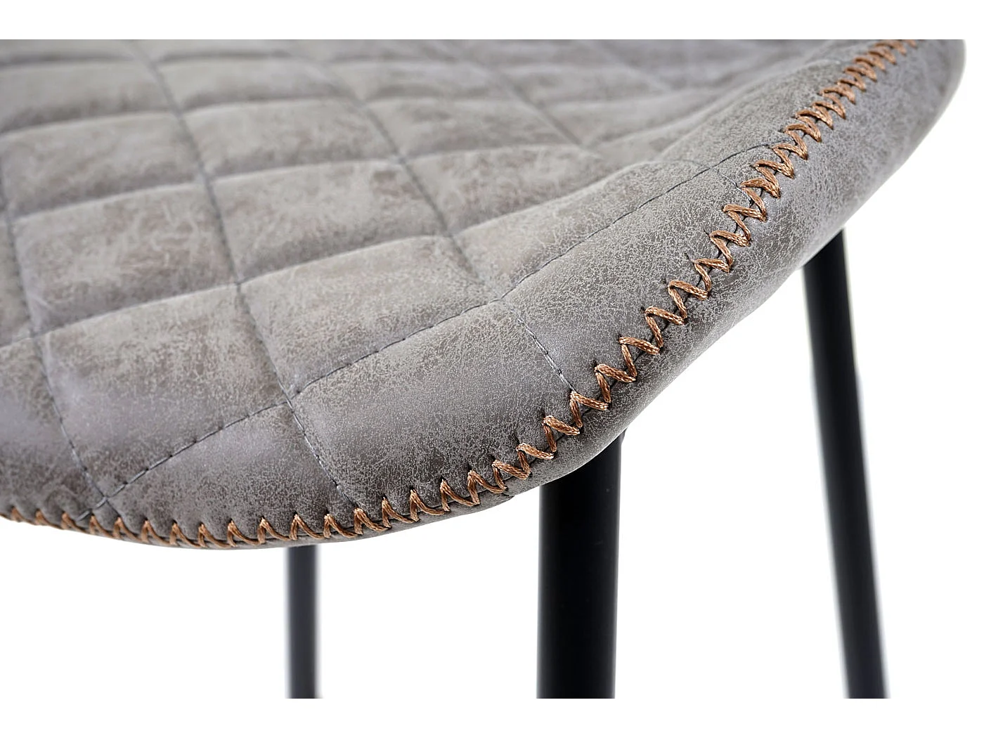 Barkruk MCW-E55 (set van 2),  kunstleer suède grijs