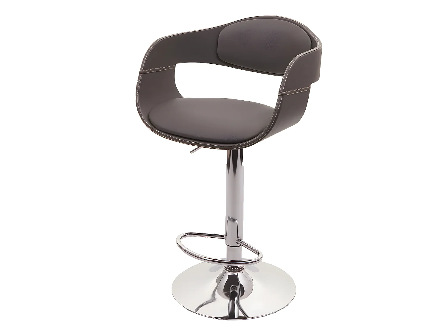 Taburete de bar MCW-A47b,  gris mate