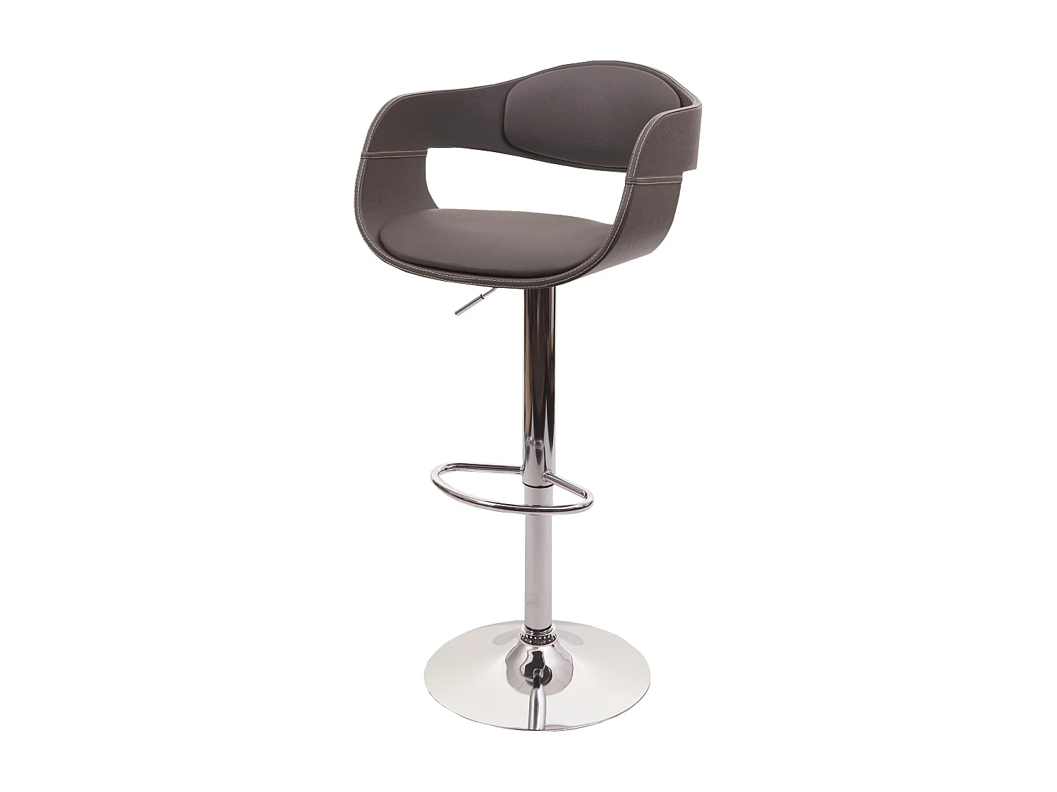 Stołek barowy MCW-A47b,  matowy szary