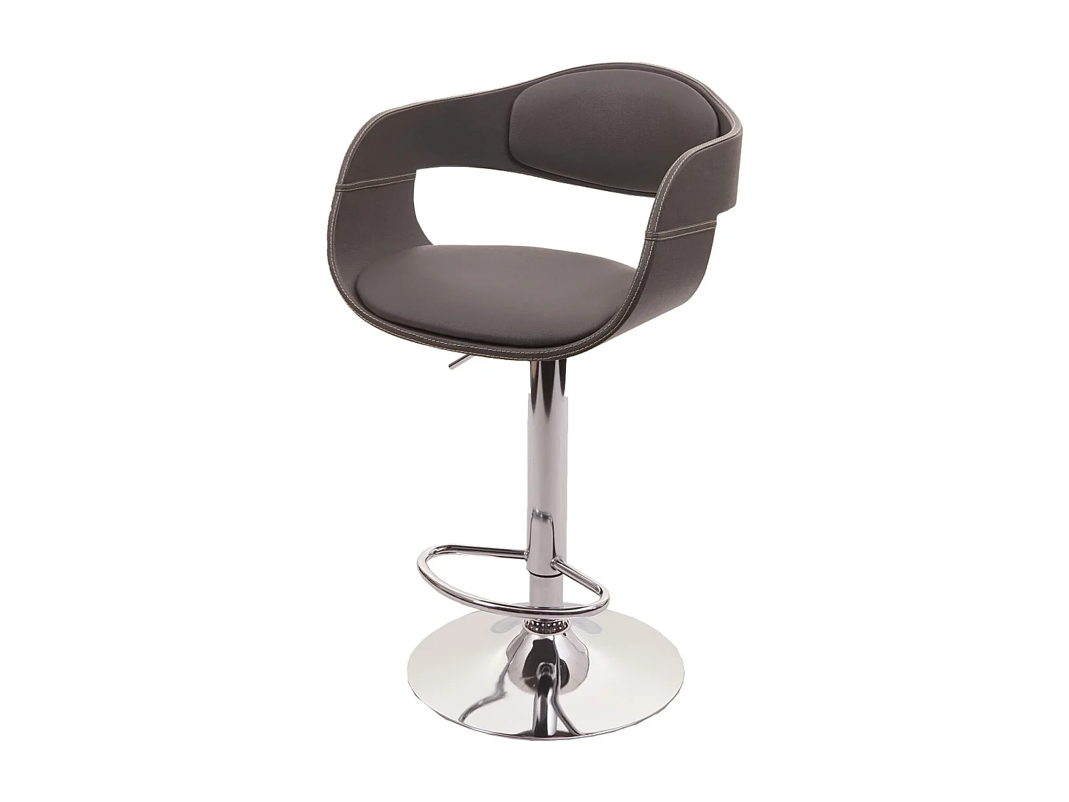 Stołek barowy MCW-A47b,  matowy szary