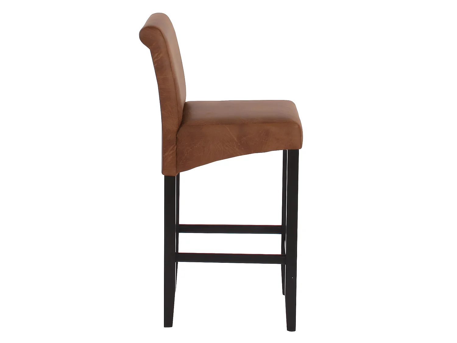 Coppia sgabelli alti MCW-C33 Lounge legno tessuto ~ scamosciato piedi scuri