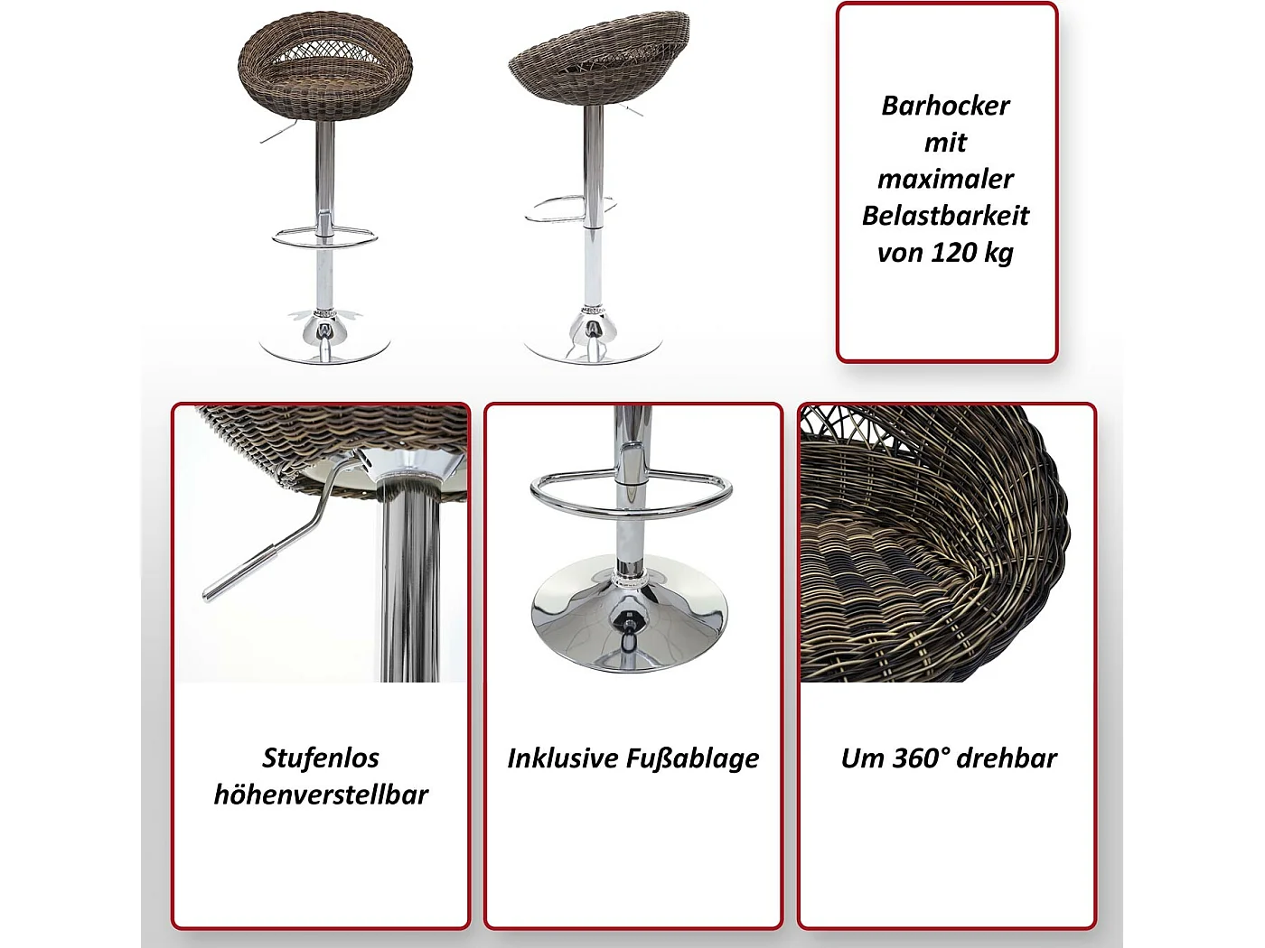 Barkruk MCW-G26 (set van 2)