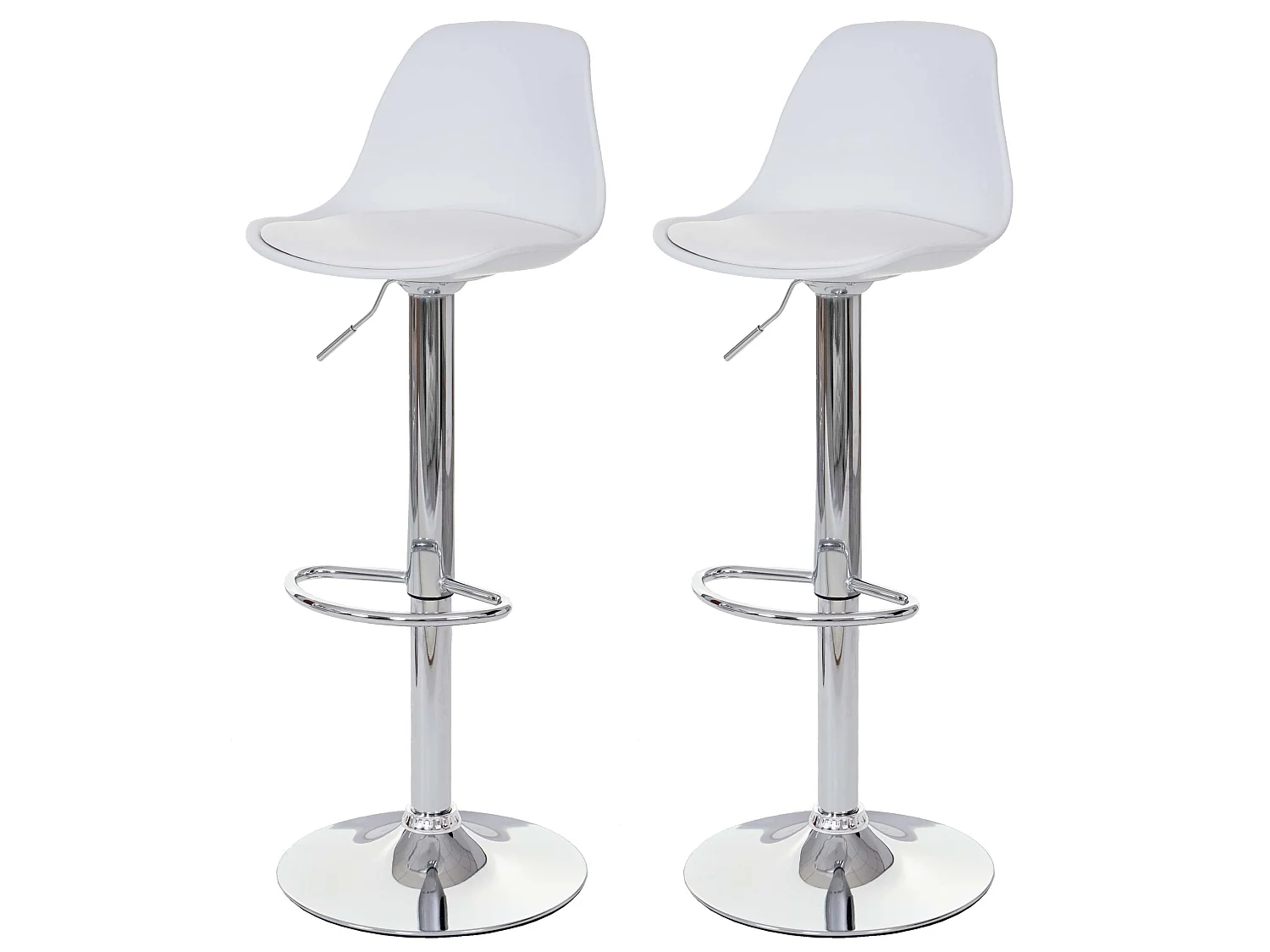 Stołek barowy MCW-B14 (zestaw 2 szt.),  biały