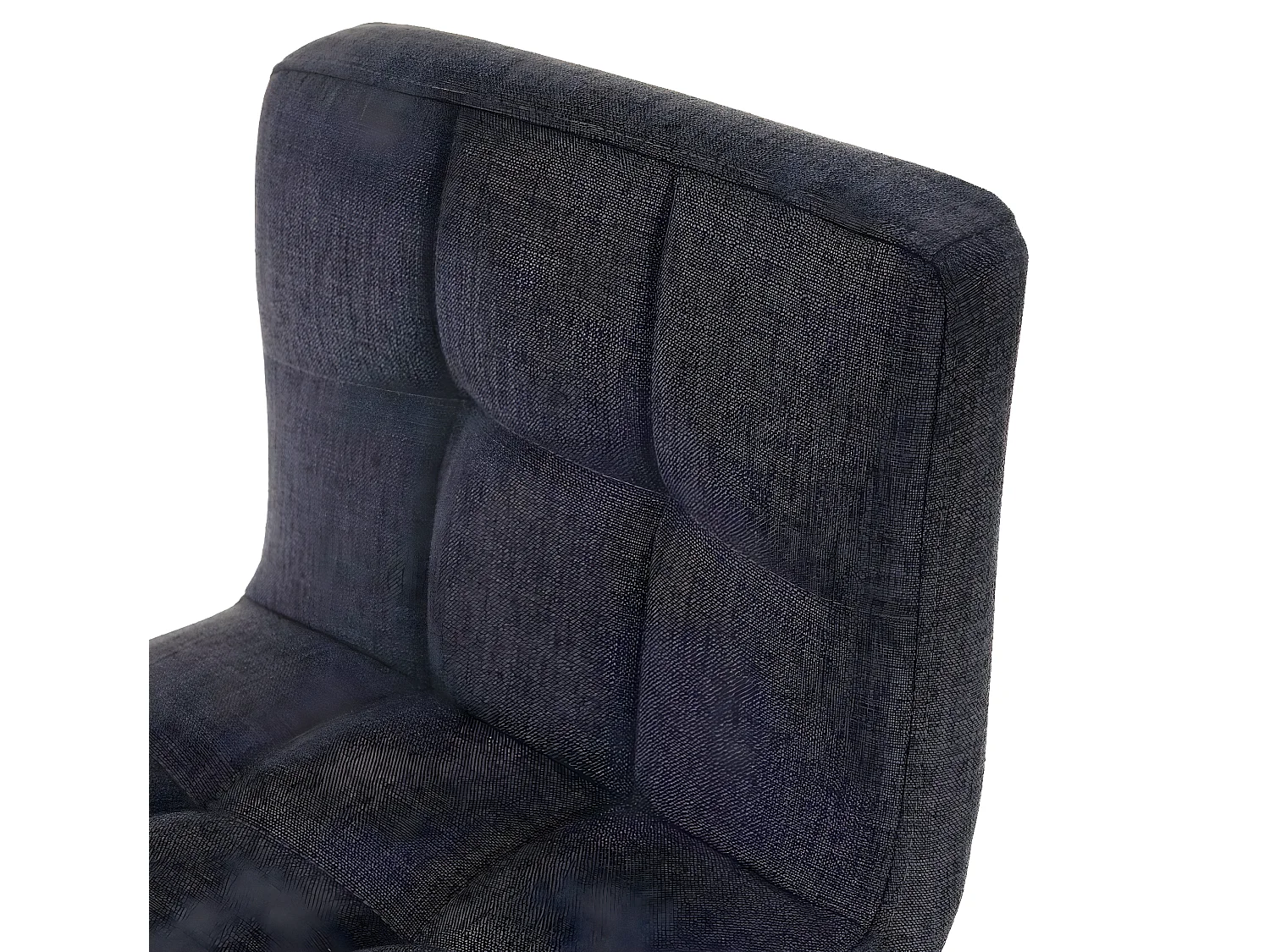 Tabouret de bar Cadiz (lot de 2),  tissu gris foncé, pied en acier chromé