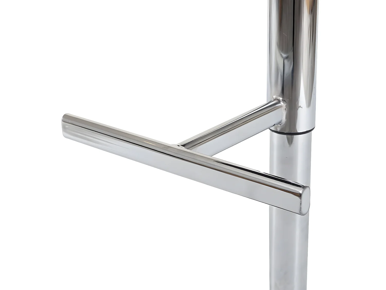 Tabouret de bar Cadiz (lot de 2),  tissu gris foncé, pied en acier chromé