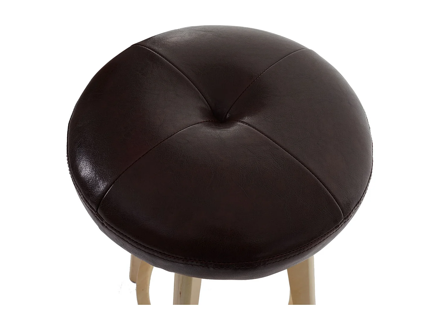 Stołek barowy Boras (zestaw 2) obrotowy,  bordo, jasne nogi