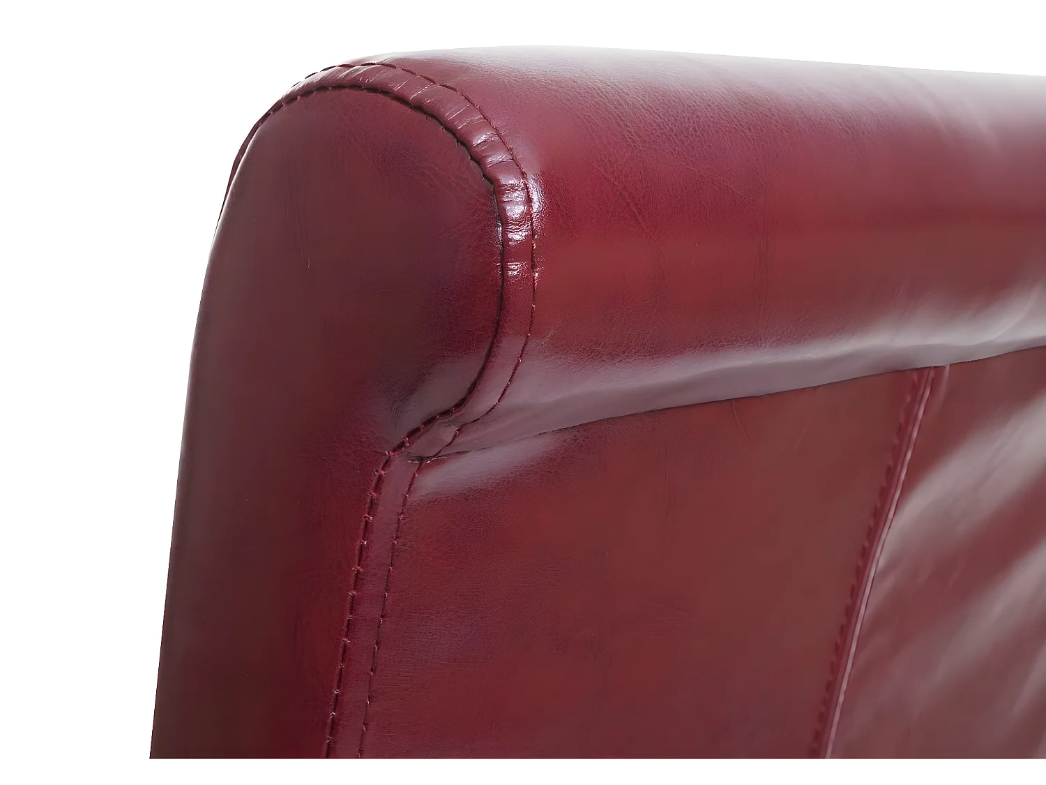 Tabouret de bar MCW-C33,  rouge-brun, pieds clairs, similicuir