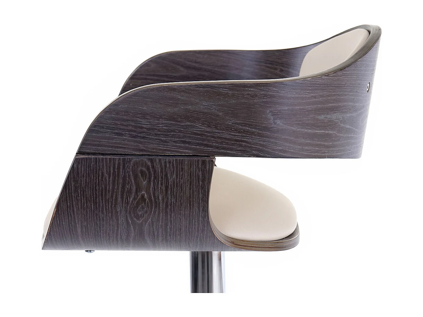 Barhocker MCW-A47, Grau, Kunstleder creme