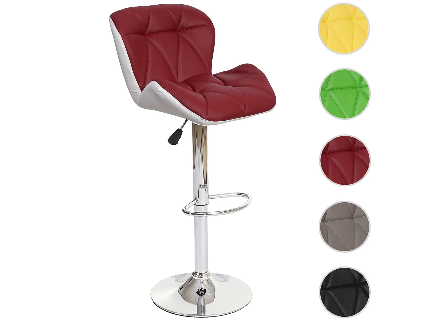 Tabouret de bar MCW-A92,  bordeaux