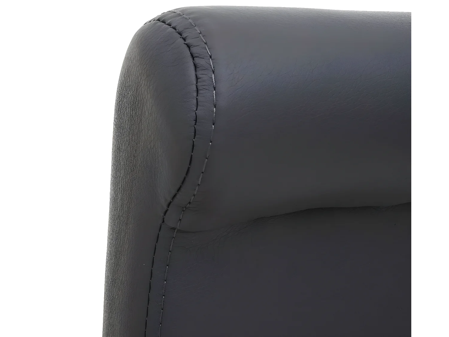 Banco de bar MCW-C33 (conjunto de 2),  cinzento mate, pernas claras, imitação de pele