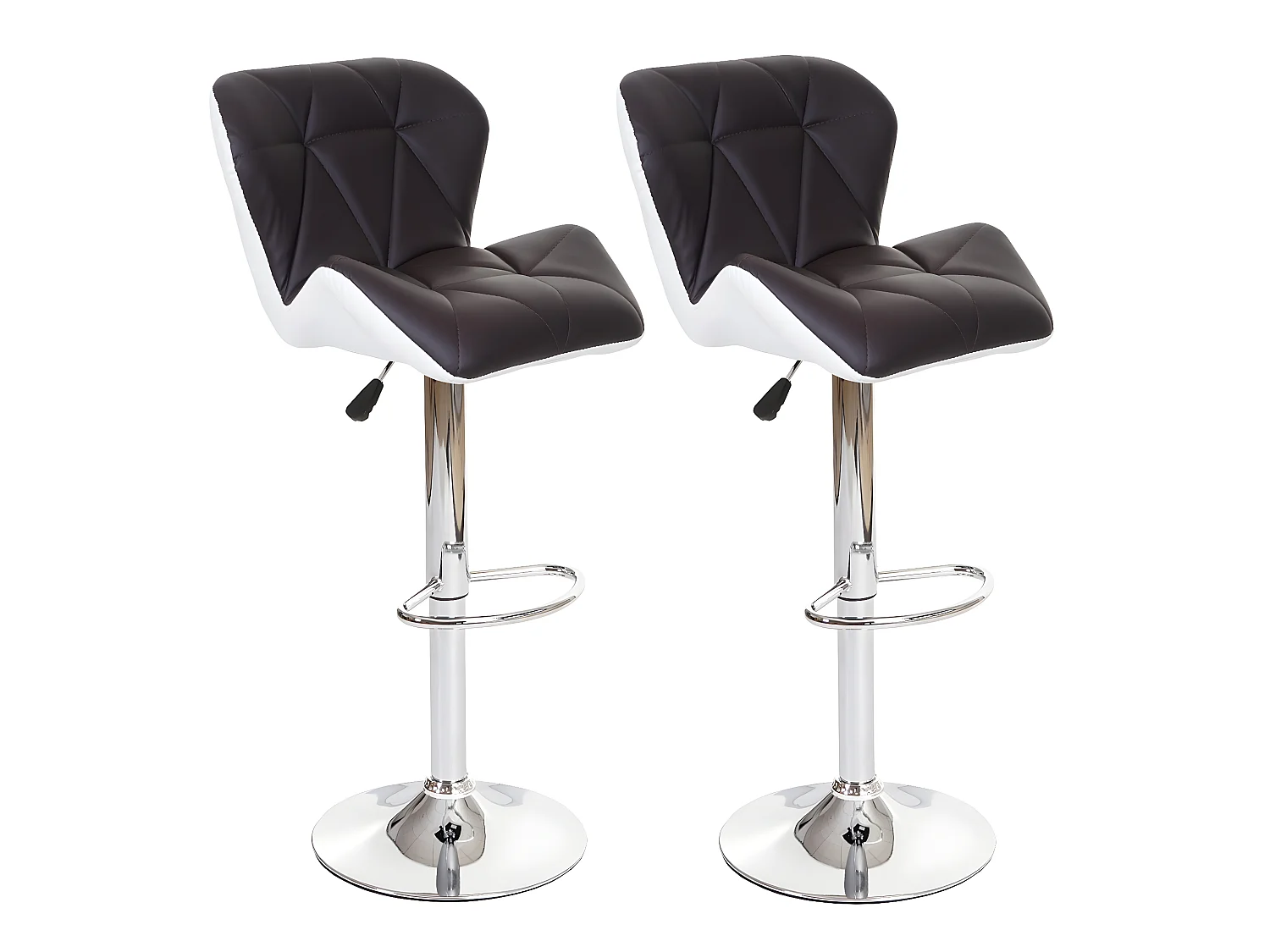 Tabouret de bar MCW-A92 (lot de 2),  marron