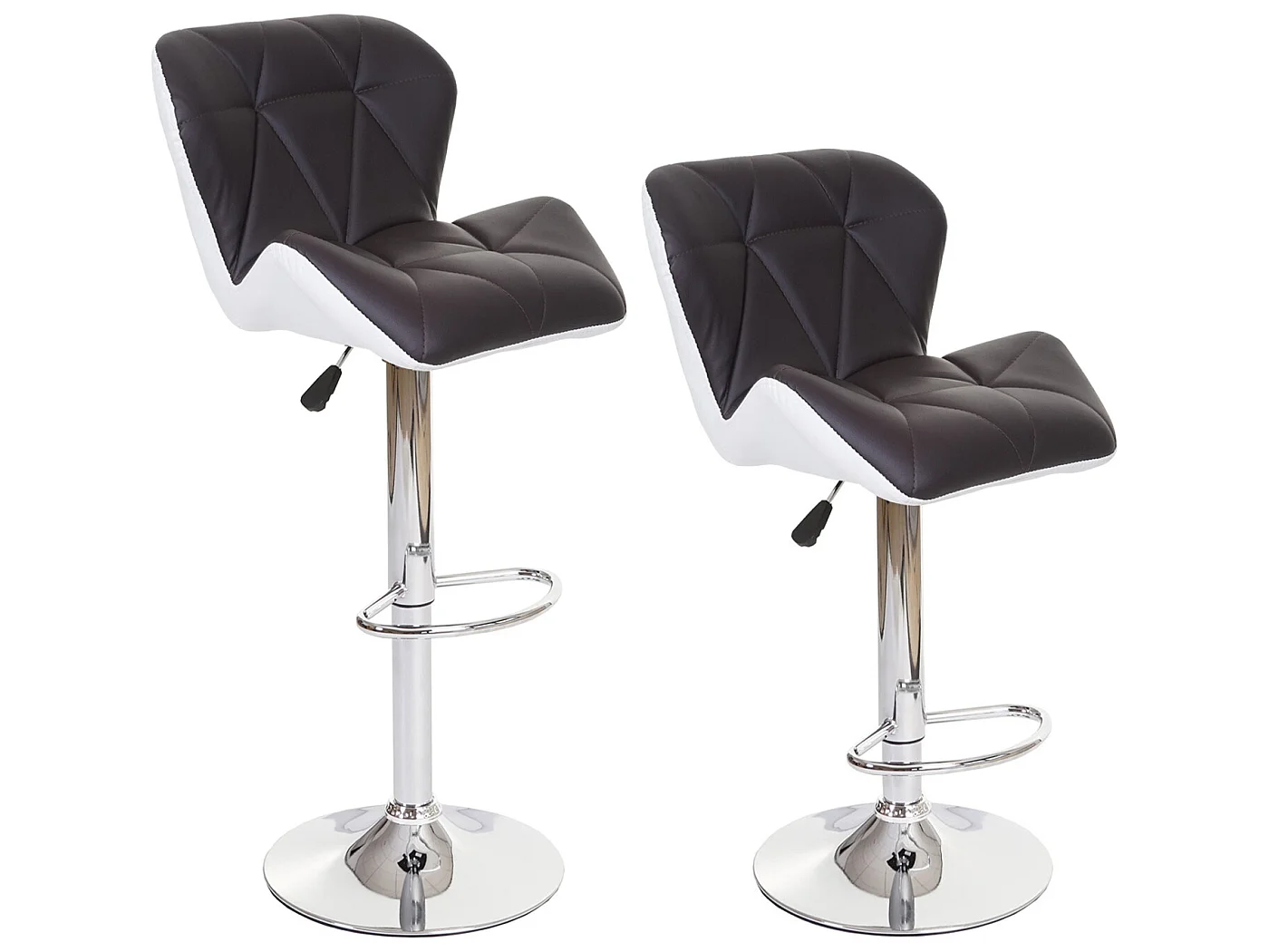 Tabouret de bar MCW-A92 (lot de 2),  marron