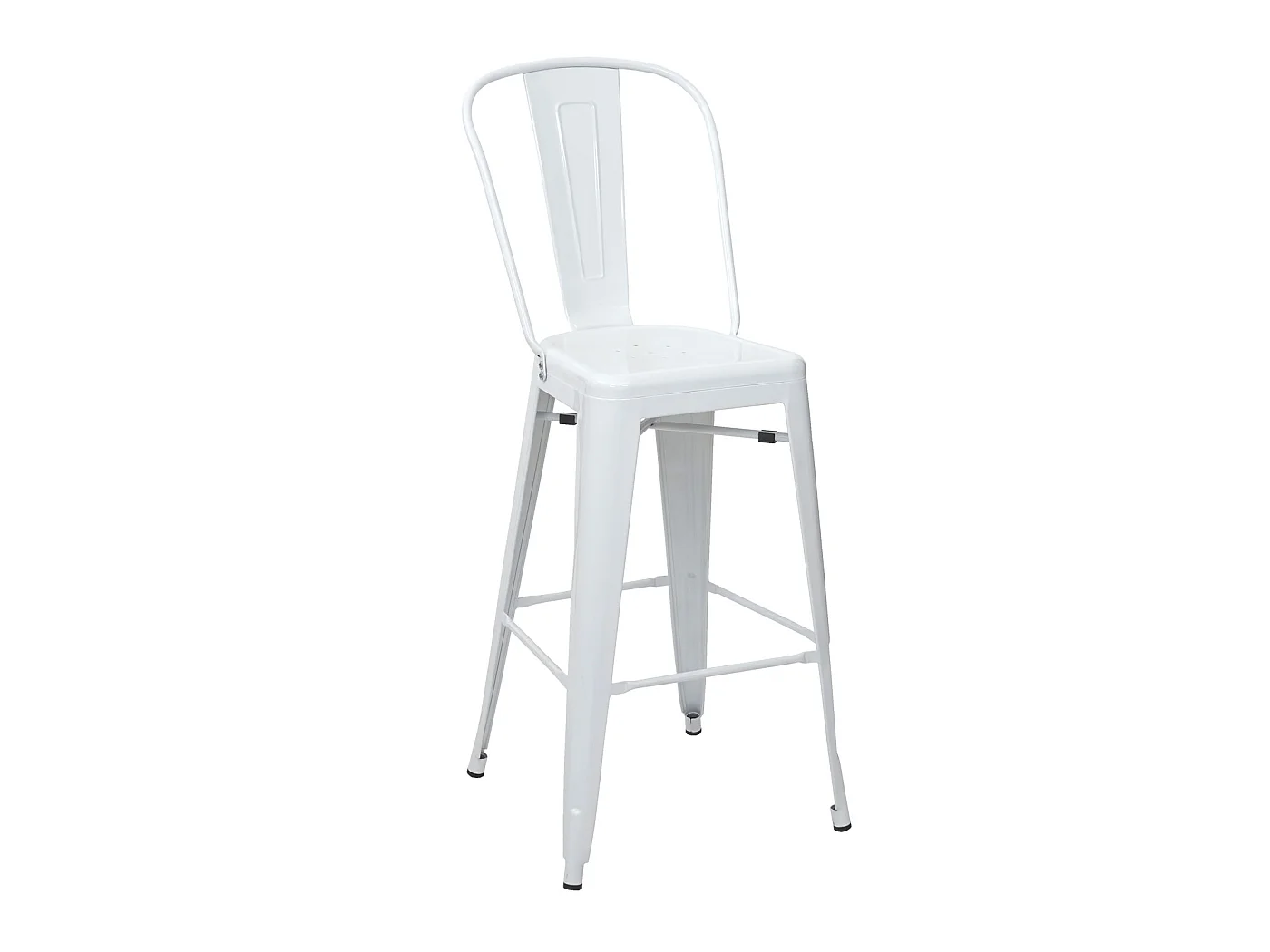 Tabouret de bar MCW-A73 Métal,  blanc