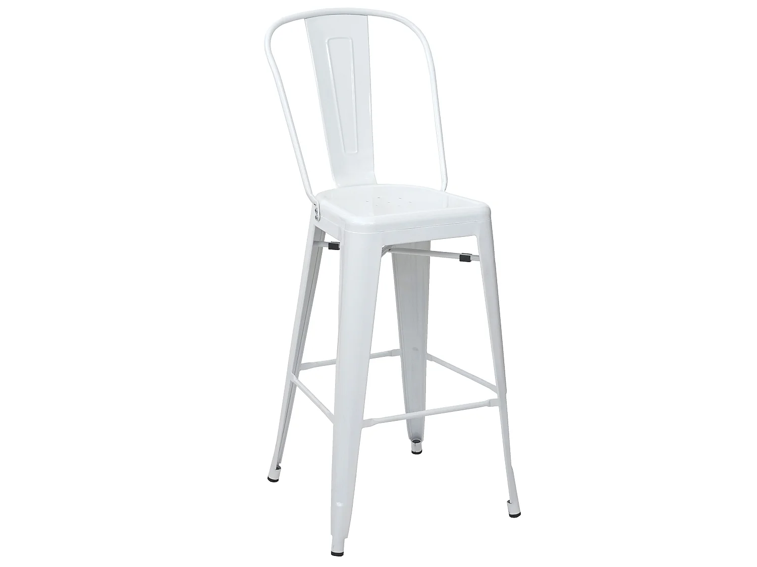 Tabouret de bar MCW-A73 Métal,  blanc