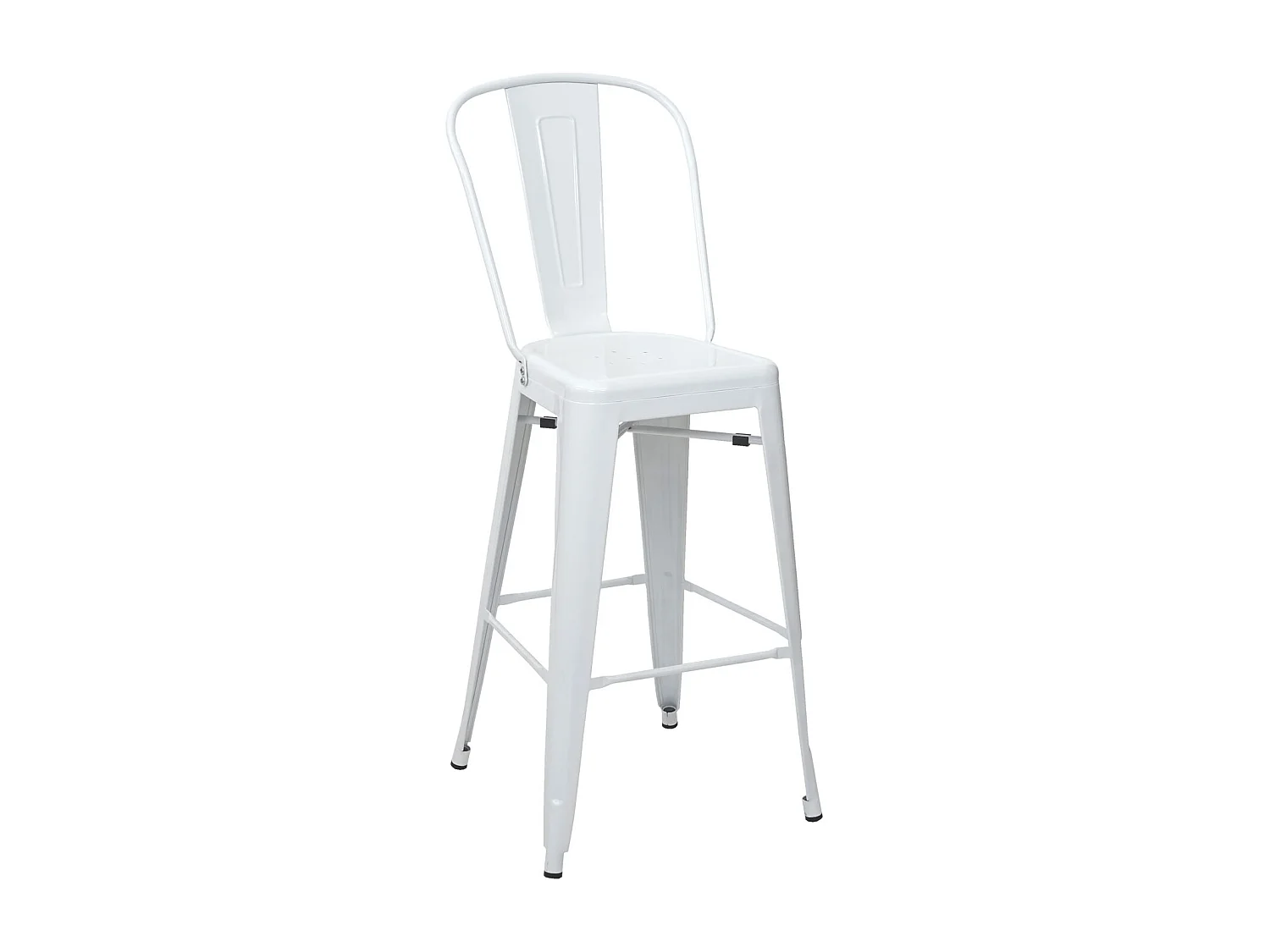 Banco de bar em metal MCW-A73,  branco