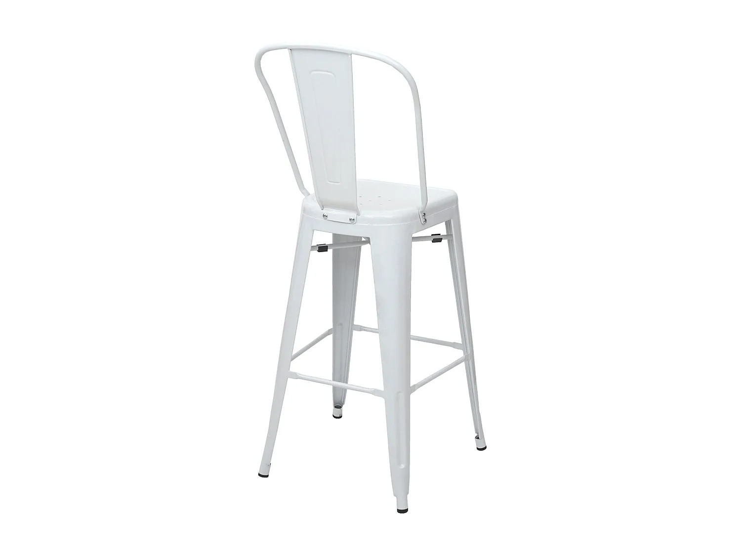 Banco de bar em metal MCW-A73,  branco