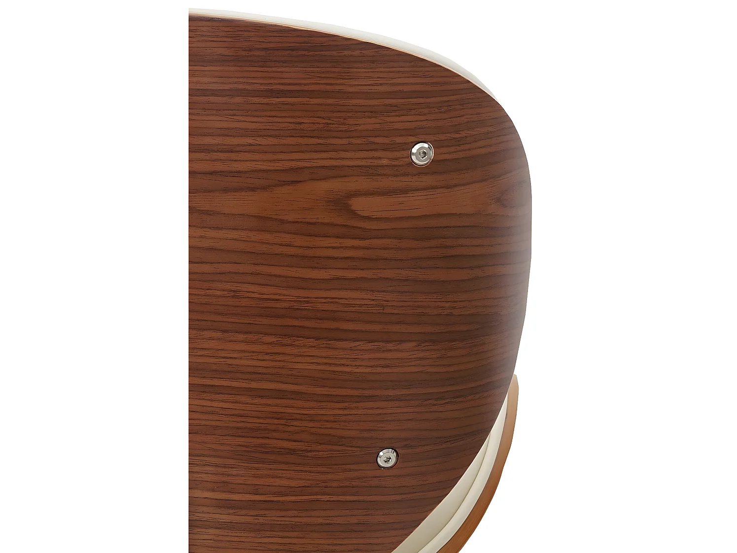 Barkruk Arklow,  walnoot look, crème kunstleer