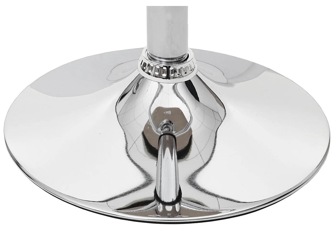 Stołek barowy Arklow,  orzechowy wygląd, kremowa imitacja skóry