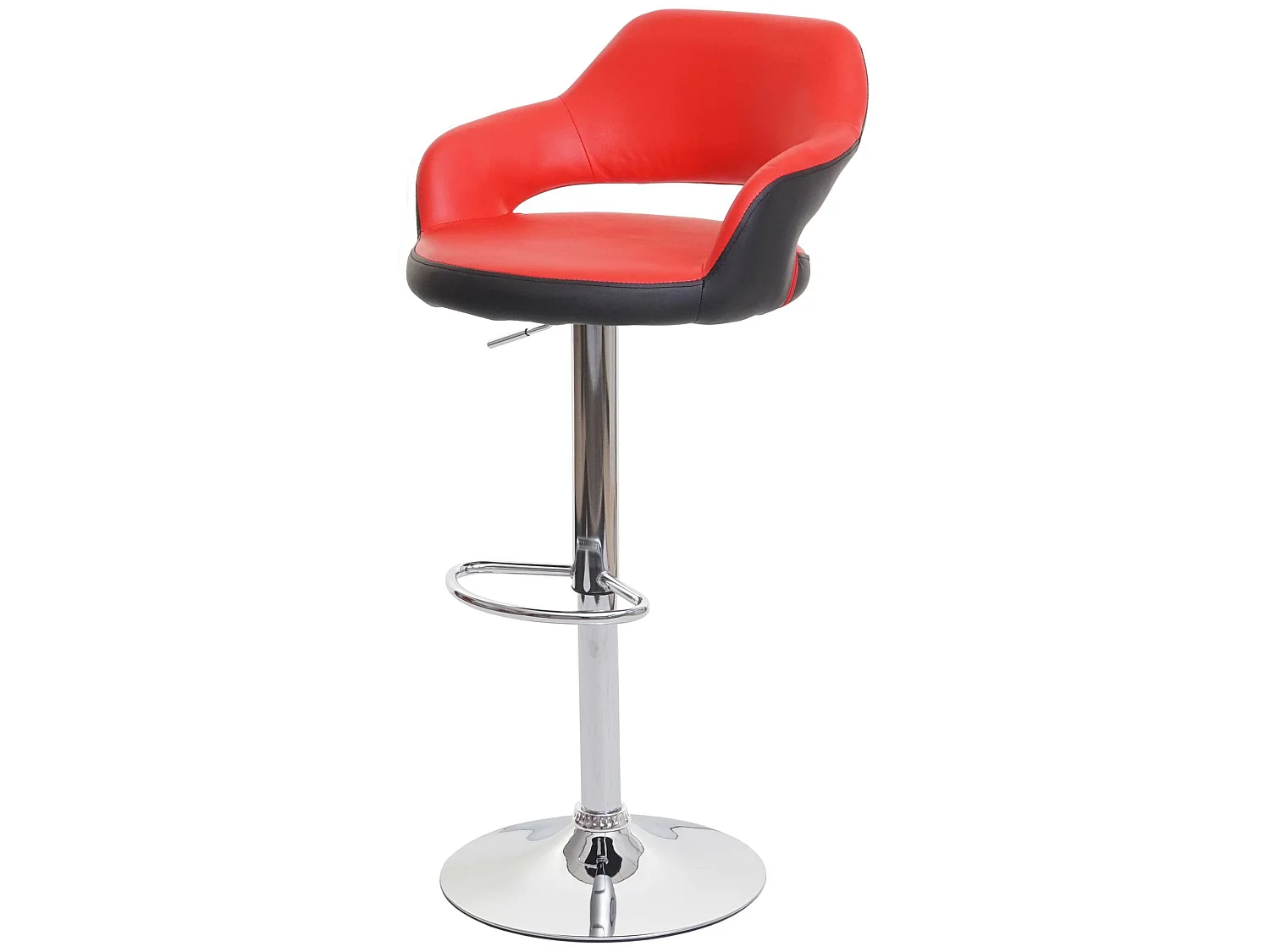 Tabouret de bar MCW-F16,  rouge-noir