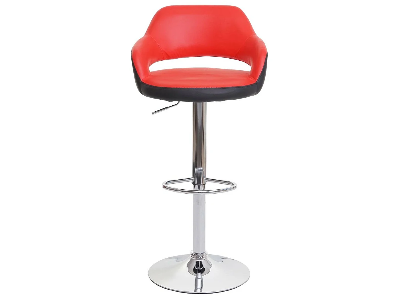 Tabouret de bar MCW-F16,  rouge-noir