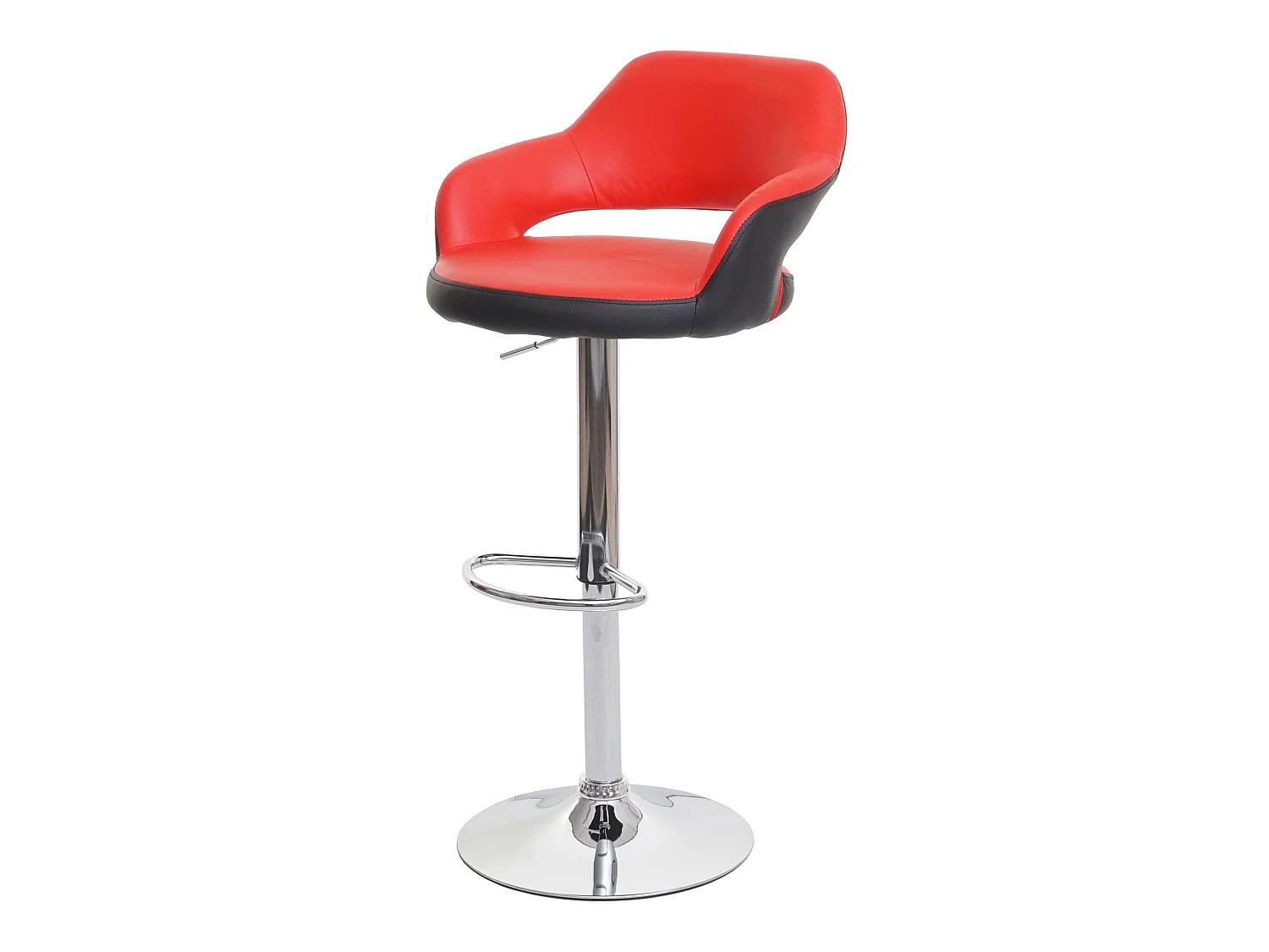 Tabouret de bar MCW-F16,  rouge-noir
