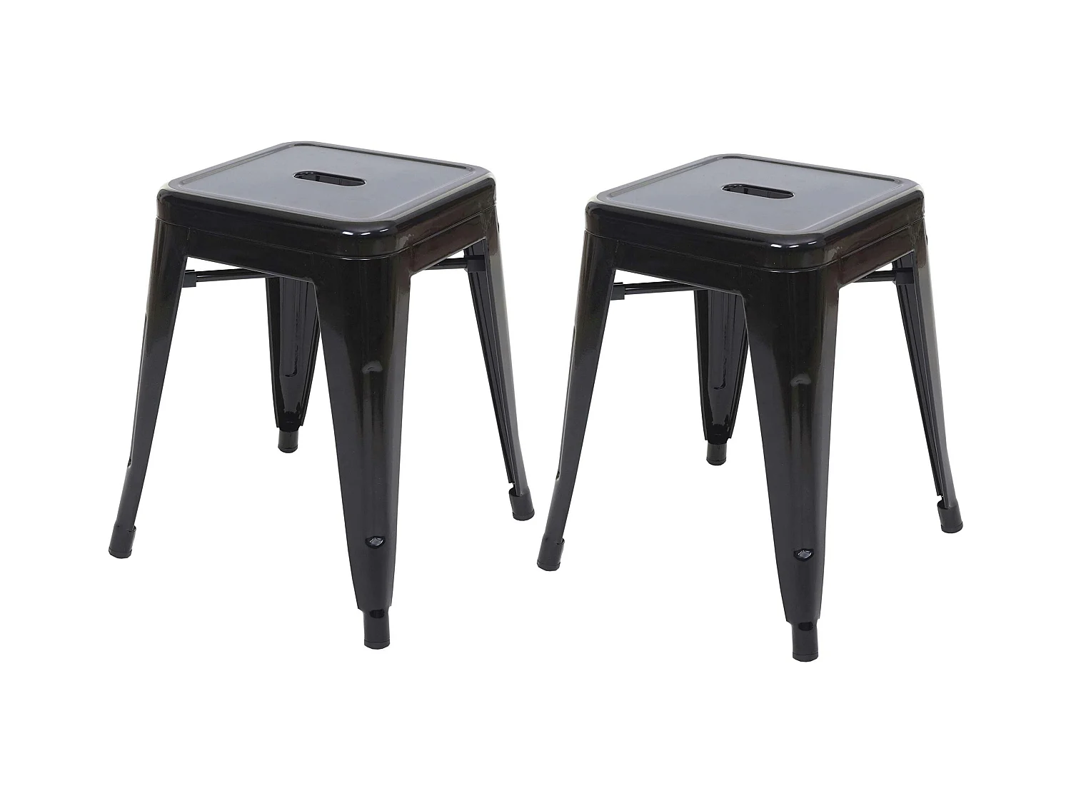 2x tabouret MCW-A73,  noir