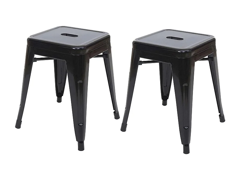 Hocker MCW-A73 (2er-Set), Schwarz