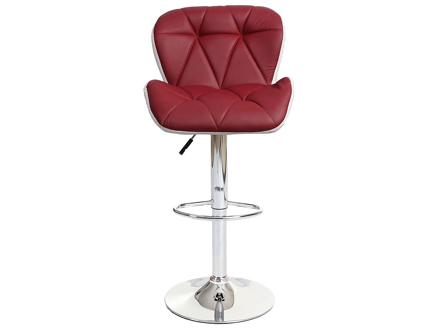 Tabouret de bar MCW-A92 (lot de 2),  bordeaux