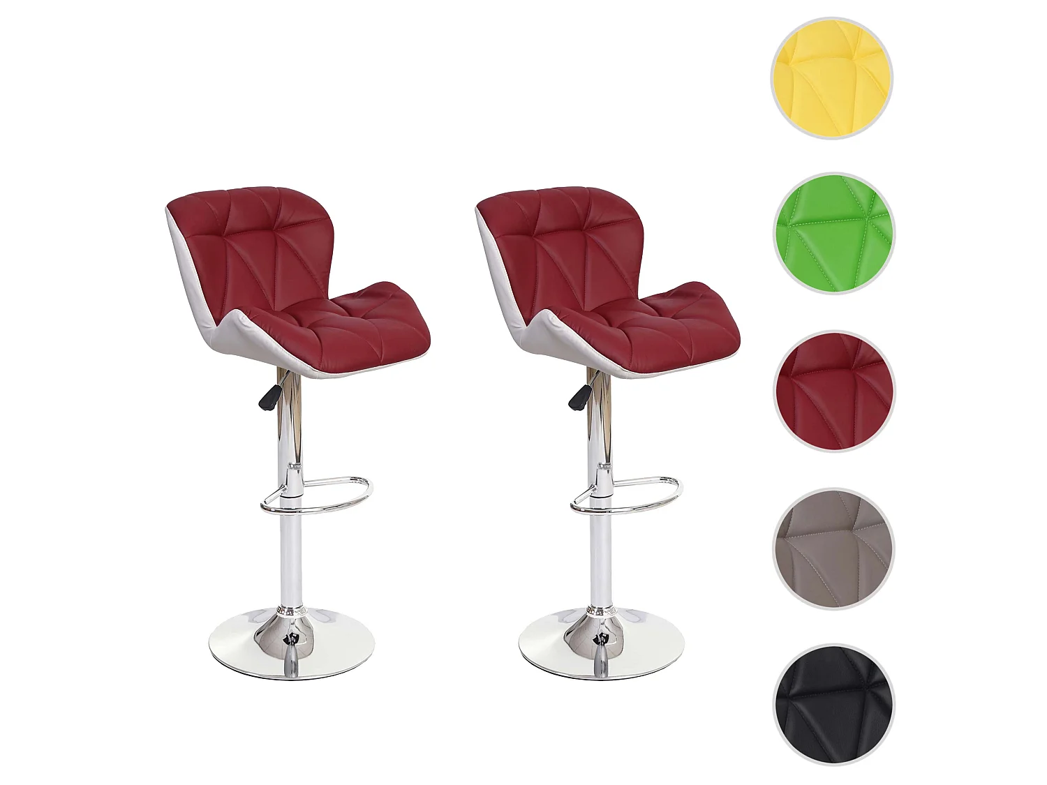 Barkruk MCW-A92 (set van 2),  bordeaux