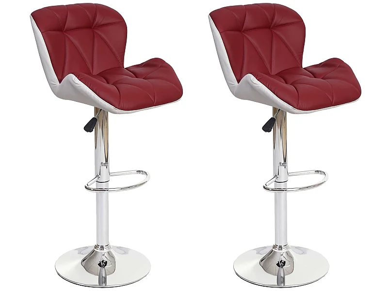 Barhocker MCW-A92 (2er-Set), Bordeaux